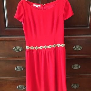 Beautiful red mini dress fine wool